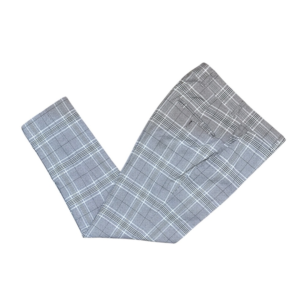 Men's Classic Gray Checkered Dress Pants